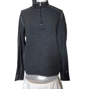 Kuhl Men’s Gray Chianti Fleece 1/4 Zip Wool Pullover - Small